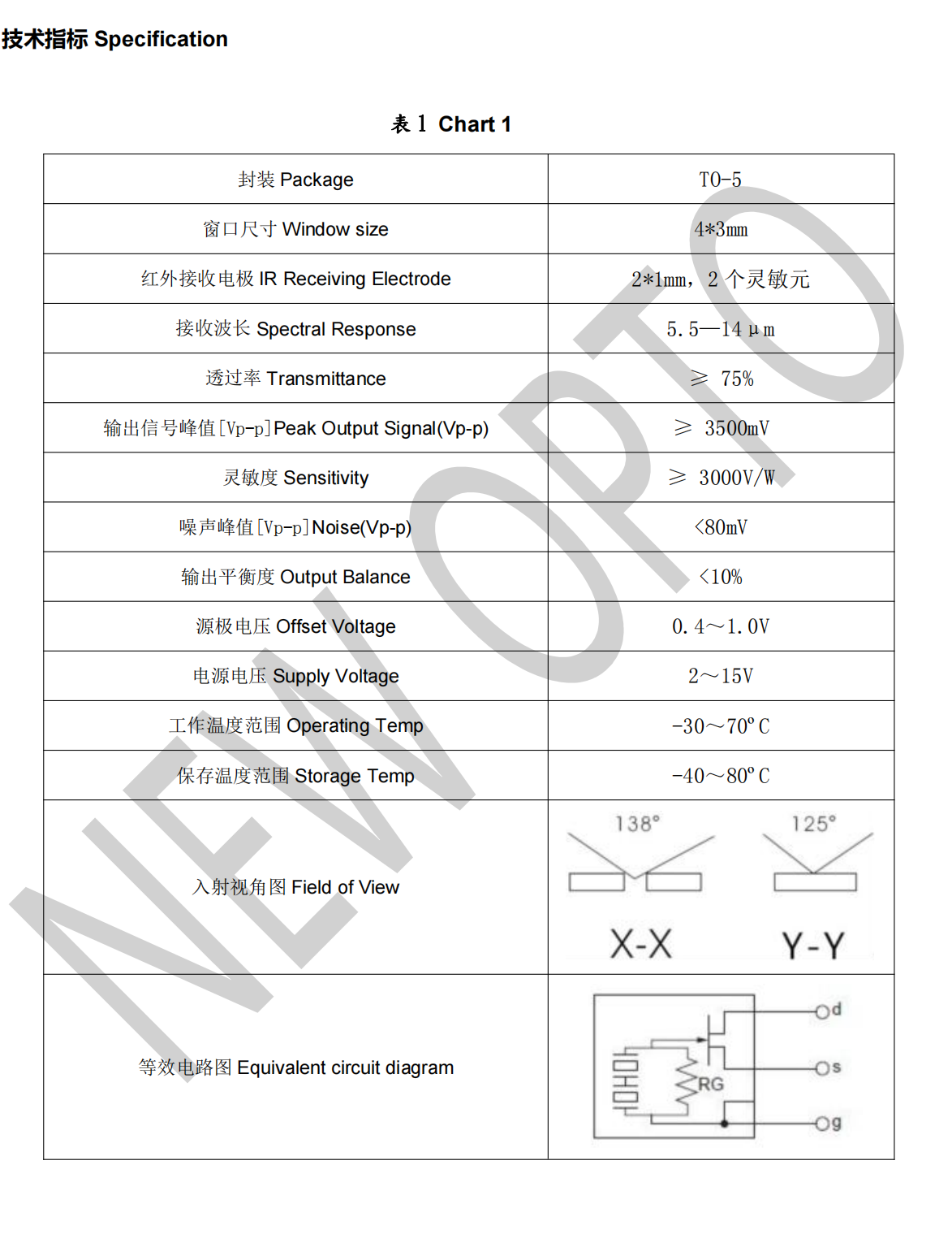抗干擾抗白光的PIR熱釋電紅外傳感器參數 抗干擾抗白光的PIR熱釋電紅外傳感器參數